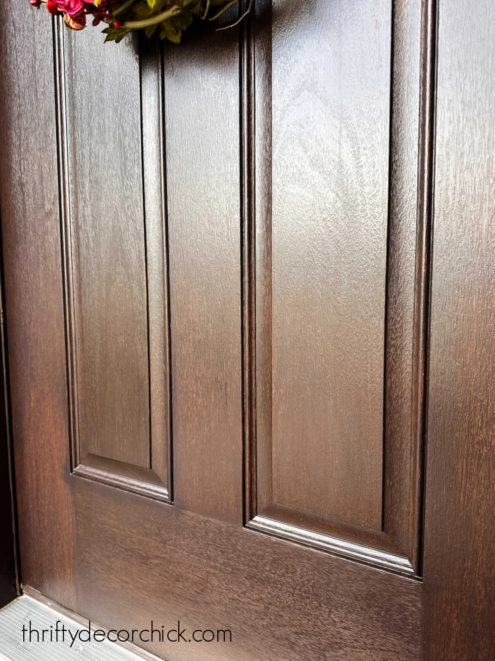 walnut stain fiberglass door